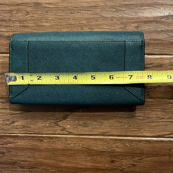 Henri Bendel Uptown Envelope Wallet in Dark Green - Picture 8 of 9